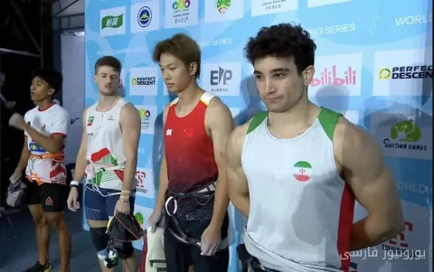 رضا علیپور هشتمی ماده سرعت در رقابت‌های جهانی سنگ‌نوردی چین