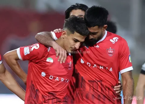 امیرحسین محمودی با کتف مصدوم، درخشش با یک دست در تمرین پرسپولیس