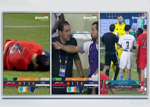 پیرلو و اعتراض به عزت‌اللهی؛ جنجال پس از گل تساوی شباب الاهلی و یونایتد