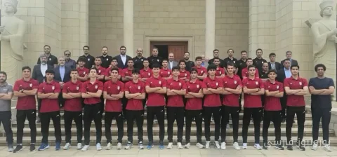 دیدار محمدکاظم آل‌اسحاق با تیم ملی فوتبال نوجوانان ایران در بغداد