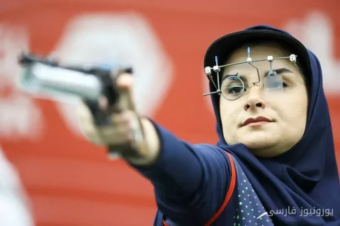 نسرین شاهی مدال برنز تپانچه ۵۰ متر آزاد را کسب کرد