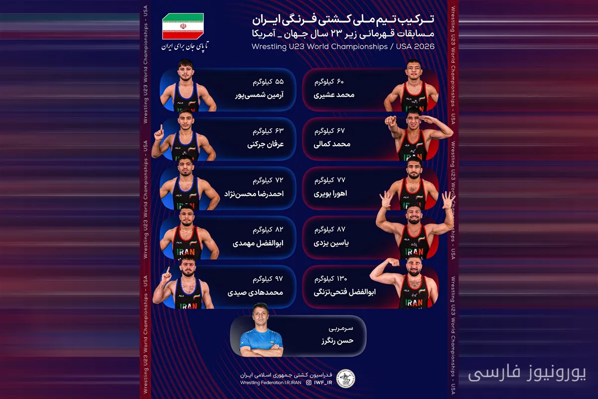 کشتی فرنگی زیر ۲۳ سال جهان؛ نمایندگان ایران حریفان خود را شناختند