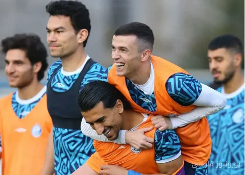 صالح حردانی در تمرینات استقلال با روحیه بالا برای بازی مقابل شباب الاهلی